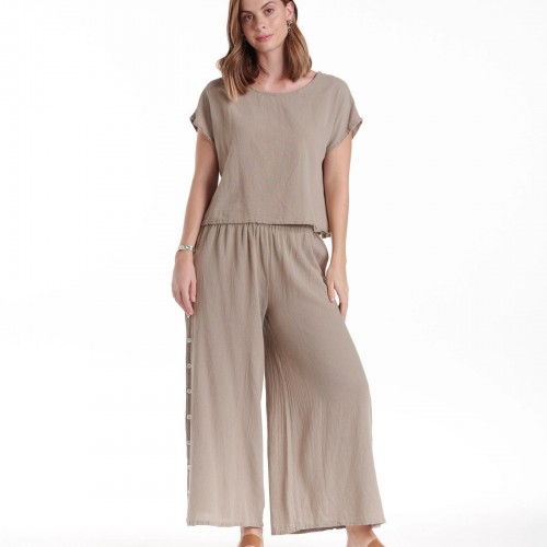 Oh My Gauze - Olga Blouse - Taupe