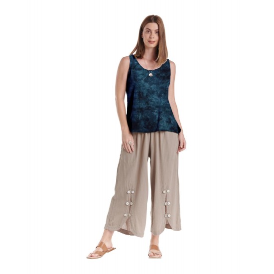 Oh My Gauze - Tank Blouse - Washed Sapphire