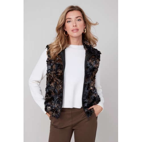 Renuar - Knit Vest - Bronze Combo