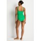 Sea Level - Eco Essentials Cross Front Multifit Tankini Top - Kelly Green