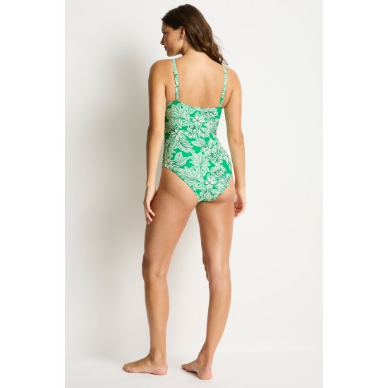 Sea Level - Palmera Cross Front Multifit One Piece - Green
