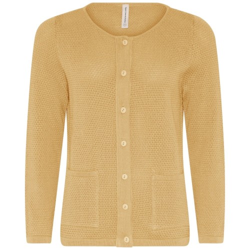 Skovhuus - Cotton Cardigan With Patch Pockets - Hemp Yellow