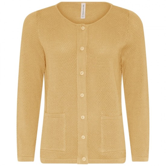 Skovhuus - Cotton Cardigan With Patch Pockets - Hemp Yellow