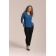 Sympli - Suitable Split Sleeve Top 3/4 Sleeve - Lake