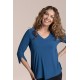Sympli - Suitable Split Sleeve Top 3/4 Sleeve - Lake