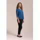 Sympli - Suitable Split Sleeve Top 3/4 Sleeve - Lake