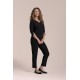 Sympli - Suitable Split Sleeve Top 3/4 Sleeve - Black