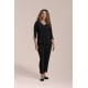 Sympli - Suitable Split Sleeve Top 3/4 Sleeve - Black