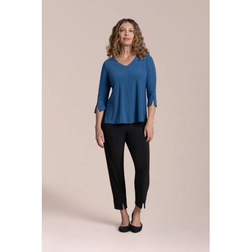 Sympli - Suitable Split Sleeve Top 3/4 Sleeve - Lake