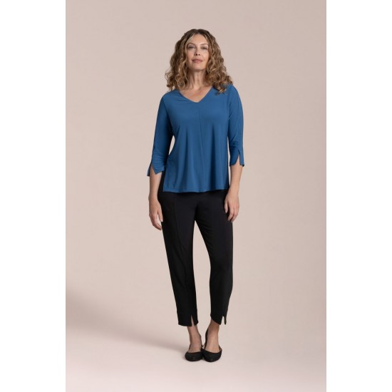 Sympli - Suitable Split Sleeve Top 3/4 Sleeve - Lake