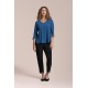 Sympli - Suitable Split Sleeve Top 3/4 Sleeve - Lake