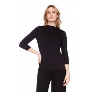 Up! - 3/4 Sleeve Top - Black