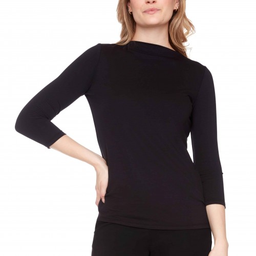 Up! - 3/4 Sleeve Top - Black