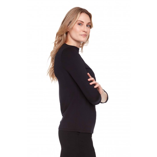 Up! - 3/4 Sleeve Top - Black