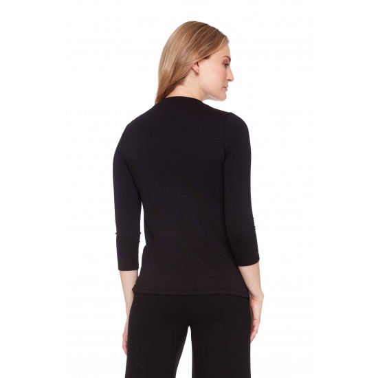 Up! - 3/4 Sleeve Top - Black