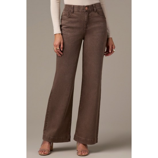 Wit & Wisdom - Sam High Rise Wide Leg - Washed Mocha