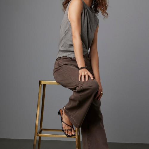 Wit & Wisdom - Sam High Rise Wide Leg - Washed Mocha