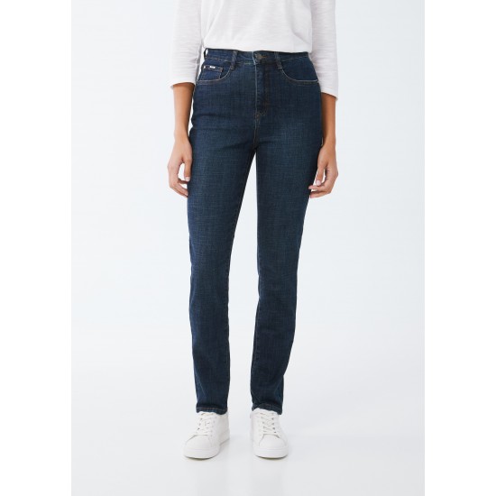 French Dressing - Petite Suzanne Slim Straight Leg - Dark Blue