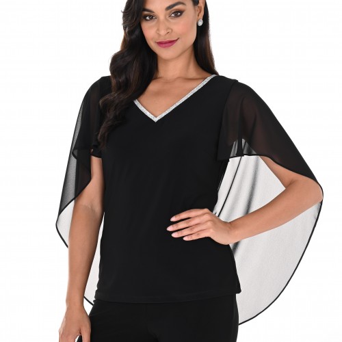 Frank Lyman - Woven Top #248149 - Black