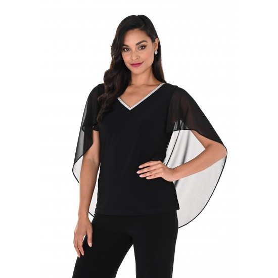 Frank Lyman - Woven Top #248149 - Black