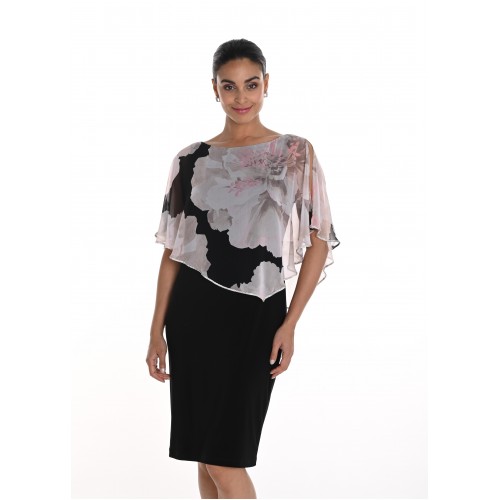 Frank Lyman - Woven Dress #258140 - Black/Beige