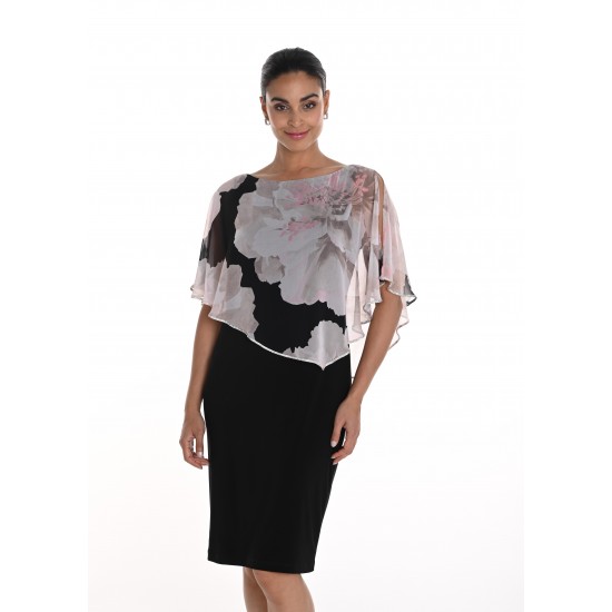 Frank Lyman - Woven Dress #258140 - Black/Beige