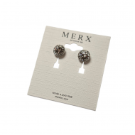 Merx Sofistica Crystals Post Earring - Rhodium #84-1515