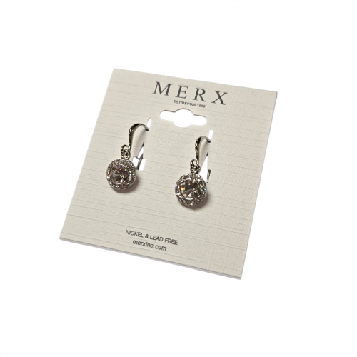 Merx Sofistica Crystals Hook Earring - Rhodium #84-1590