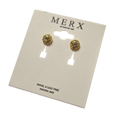 Merx Sofistica Crystals Post Earring - Gold #84-2516