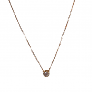 Merx Sofistica Crystals Bezel Pendant Necklace - Gold/Crystal #85-2584