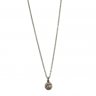 Merx Sofistica Crystals Bezel Pendant Necklace - Rhodium/Crystal #85-1586