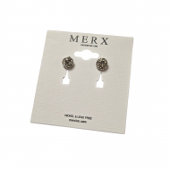 Merx Sofistica Crystals Post Earring - Rhodium #84-1516