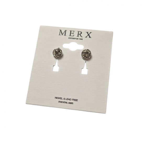 Merx Sofistica Crystals Post Earring - Rhodium #84-1516
