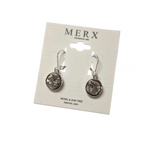 Merx Modern Earring - Rhodium/Crystal #150-397-00