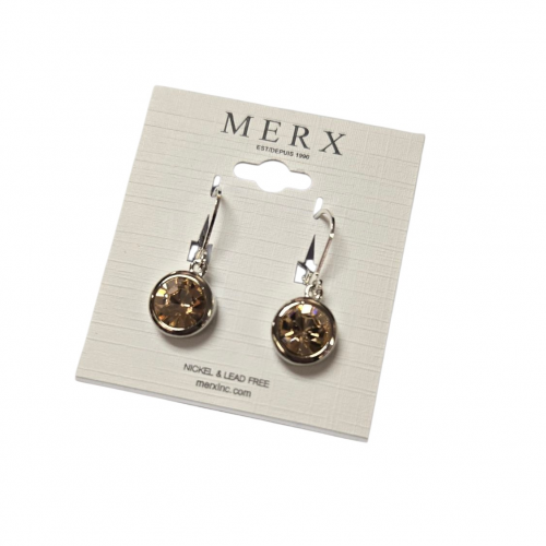 Merx Modern Earring - Rhodium/Rose Peach #150-397-26