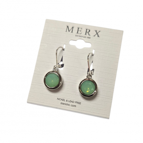 Merx Modern Earring - Rhodium/Opal #150-397-62