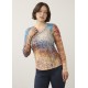 French Dressing - Long Sleeve V Neck Top - Sunset Boulevard