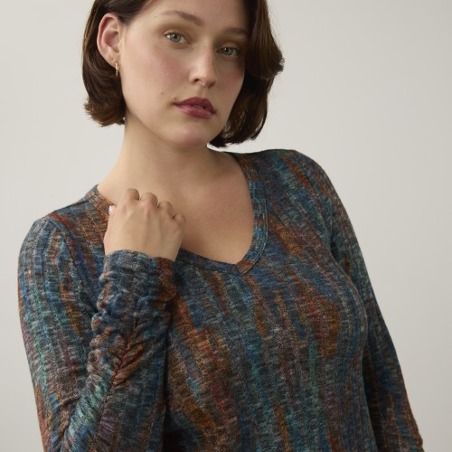 French Dressing - Kingston Long Sleeve V Neck Top - Kingston