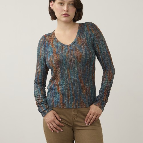 French Dressing - Kingston Long Sleeve V Neck Top - Kingston