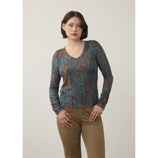 French Dressing - Kingston Long Sleeve V Neck Top - Kingston