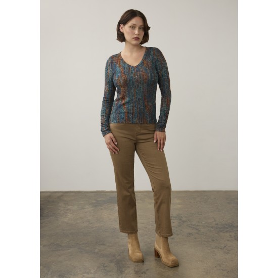 French Dressing - Kingston Long Sleeve V Neck Top - Kingston