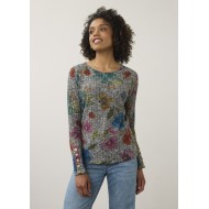 French Dressing - Long Sleeve Rib Top - Rebecca Floral