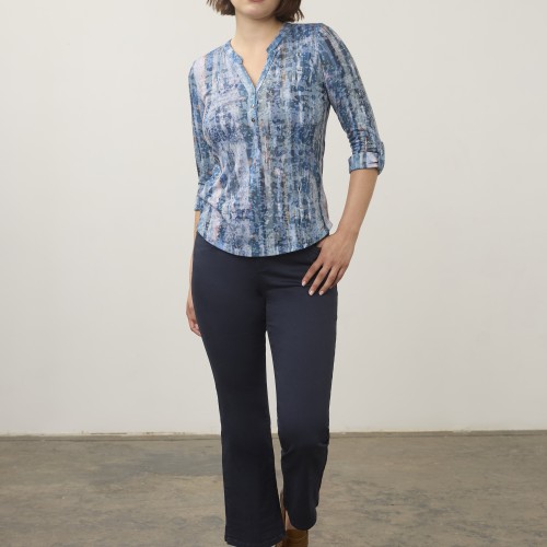 French Dressing - Henley Top - Gravity Indigo