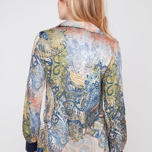Renuar - Woven Blouse -  Olive Combination