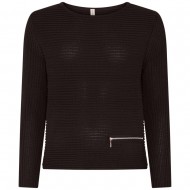 Skovhuus - Pullover Sweater Zip Detail - Black