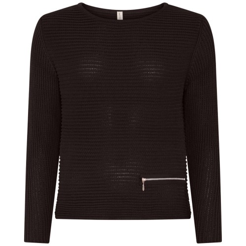 Skovhuus - Pullover Sweater Zip Detail - Black