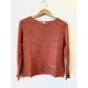 Skovhuus - Pullover Sweater Zip Detail - Copper Red