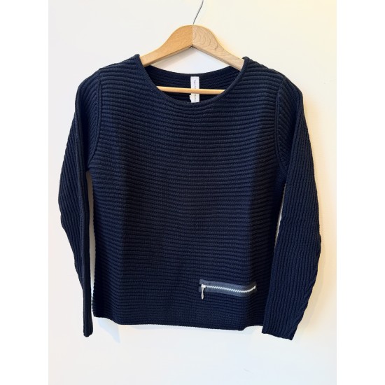 Skovhuus - Pullover Sweater Zip Detail - Black