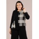 Sympli Etch Top Black / Cashew Plaid