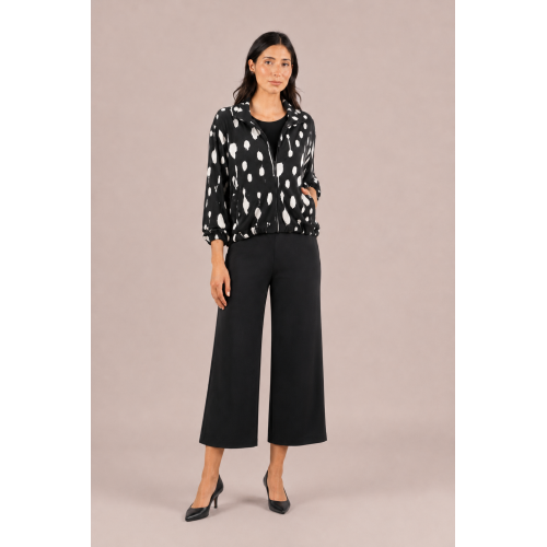 Sympli Bellezza Zip Jacket Print Cashew Splatter